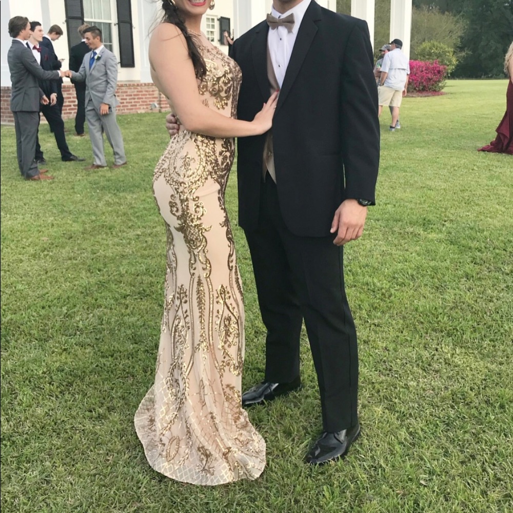 Formal gold dress